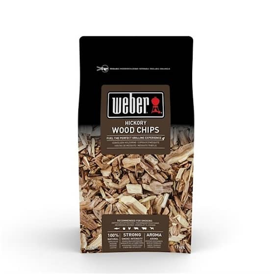 Weber rygeflis. Hickory smag - 0,7 kg.Røgflis / Chips