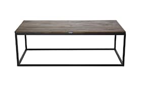 Venture Design Malang sofabord i mørk teak/sort 120 x 60 x H45 cm