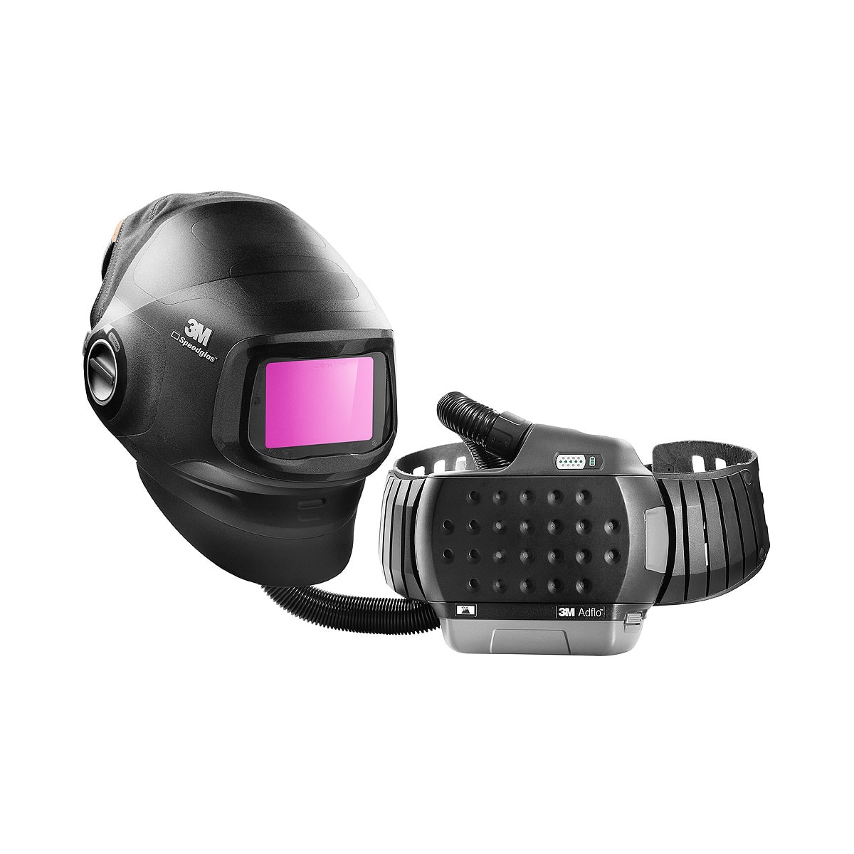 3M Speedglas Svejseskærm G5-01 og svejsekassette med flere farvenuancer G5-01VC og 3M Adflo Turboåndedrætsværn, 617830