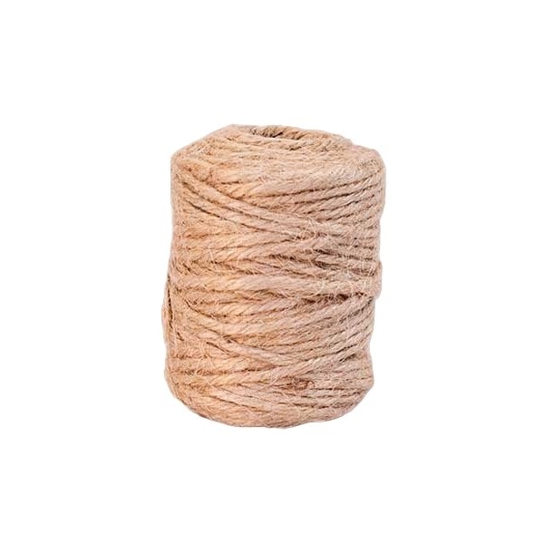 Jutegarn 4-trådet natur minispole ca. 30 meter