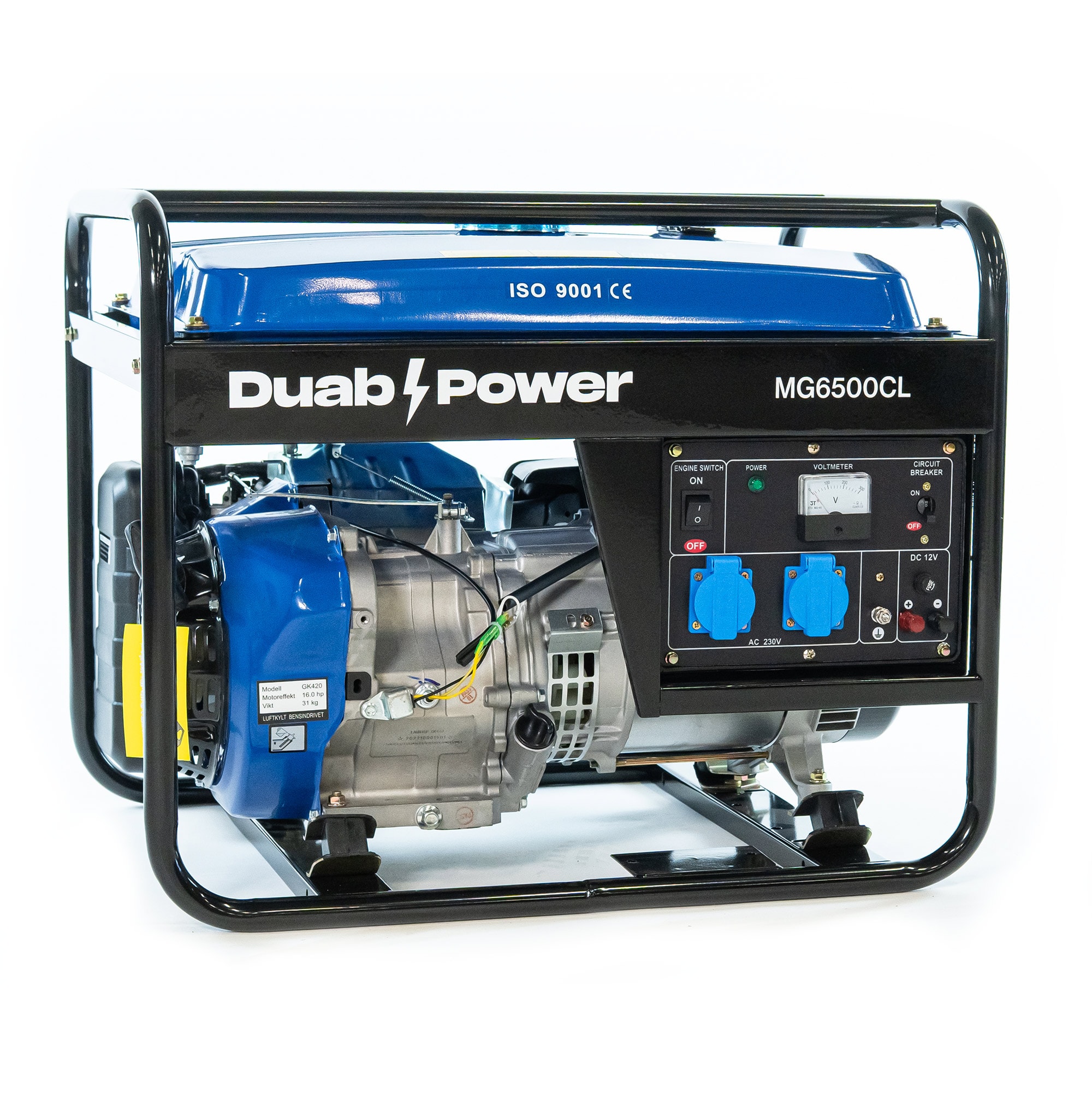 Duab-Power Generator MG6500CL 1-faset Benzin