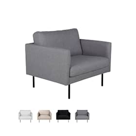 Venture Design Zoom lænestol i sort/grå tekstil