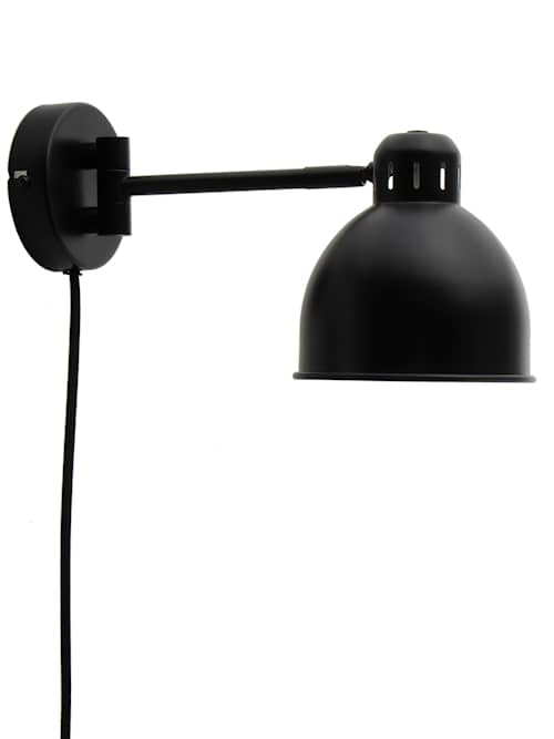 Frandsen Job Mini væglampe matt black E14 Ø13,5 cm H65-114 cm