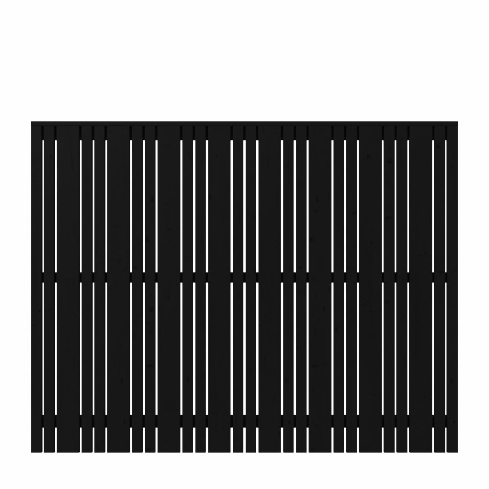 Plus Tangent hegn grundmalet sort RAL 9005 180 x 180 cm