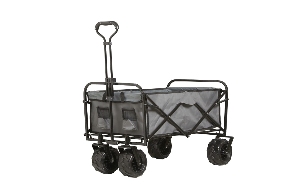 Trækvogn foldbar med brede hjul maks belastning 70 kg