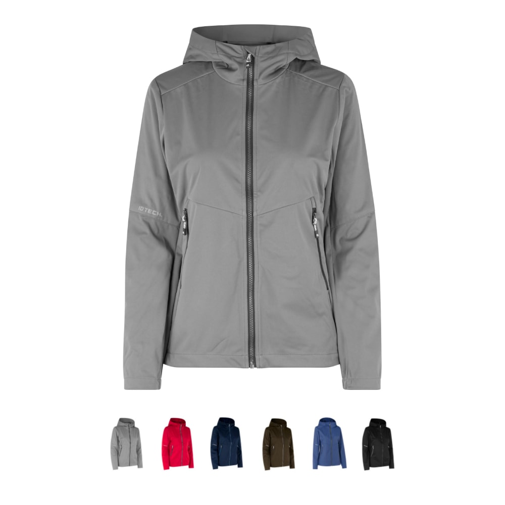 ID softshell jakke letvægt dame sort str. 3XL