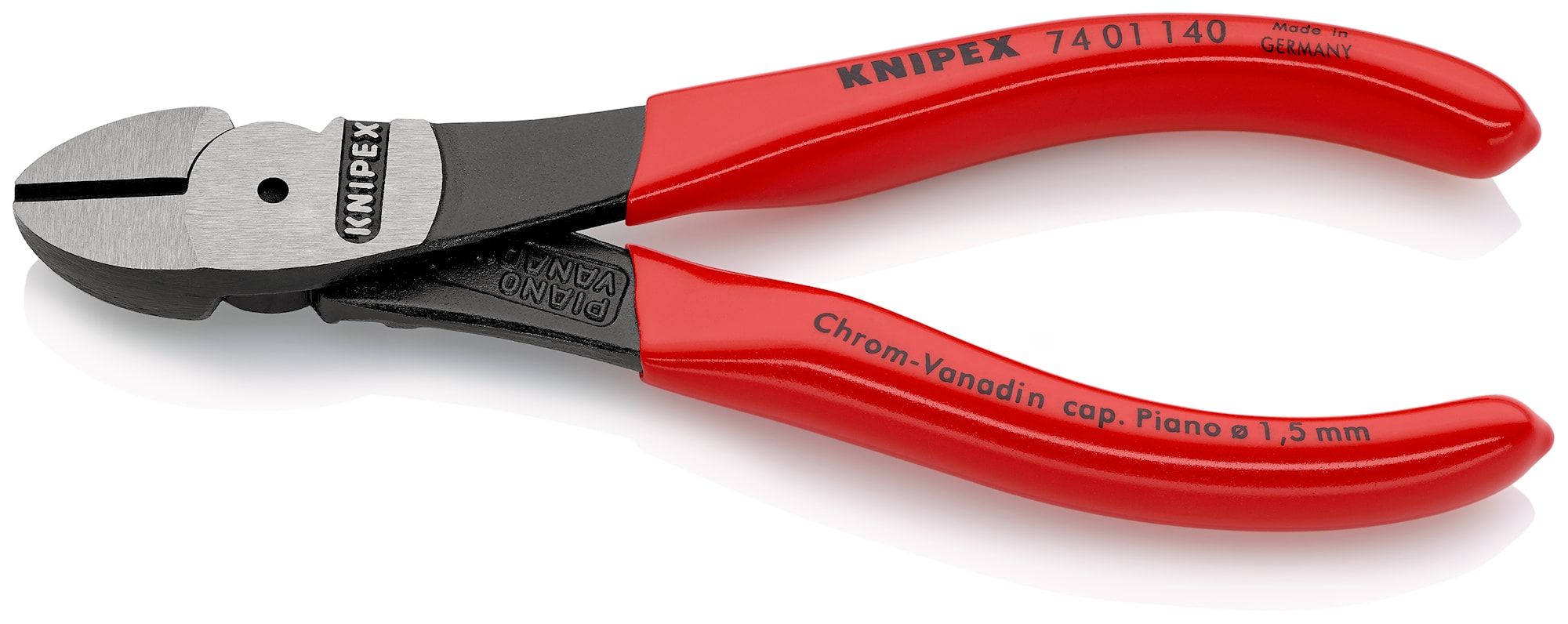 Knipex skævbider, sort atramenteret 140 mm