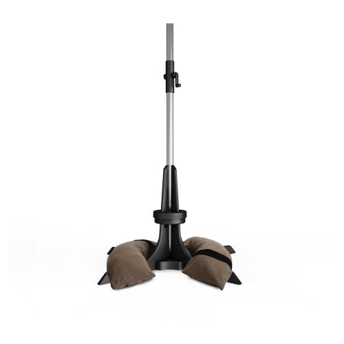 Baser parasolfod inkl. 2 sandposer i mørkebrun til 30 kg sand