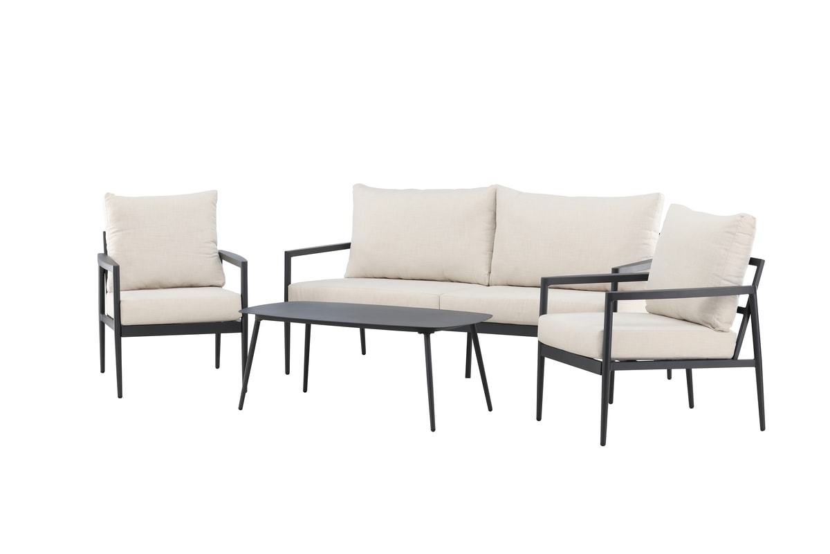 Venture Design Taromina loungesæt i sort/beige