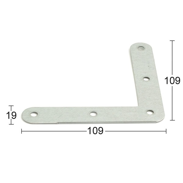 Habo hjørnebånd 109 x 109 mm elforzinket 4 stk