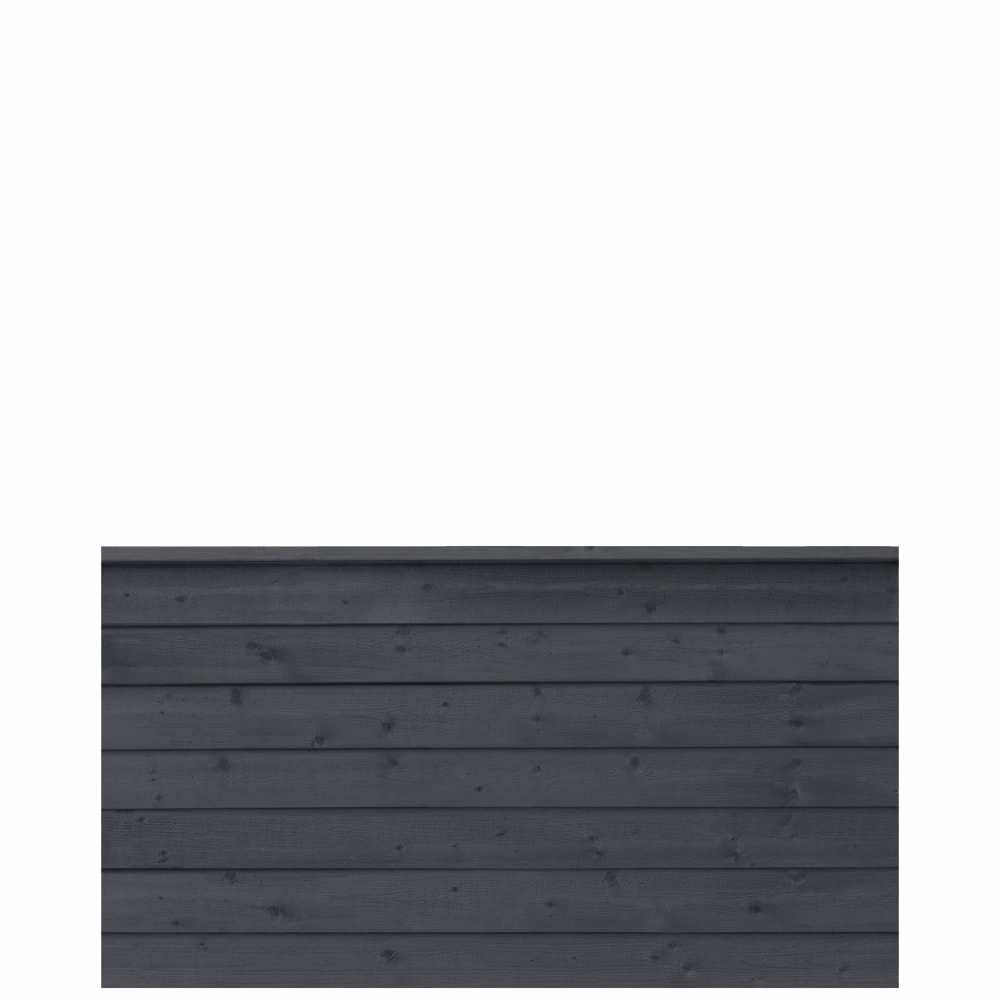 Plus Klink profilhegn i grundmalet sort PEFC RAL 9005 inkl. glas 174 x 163 cm