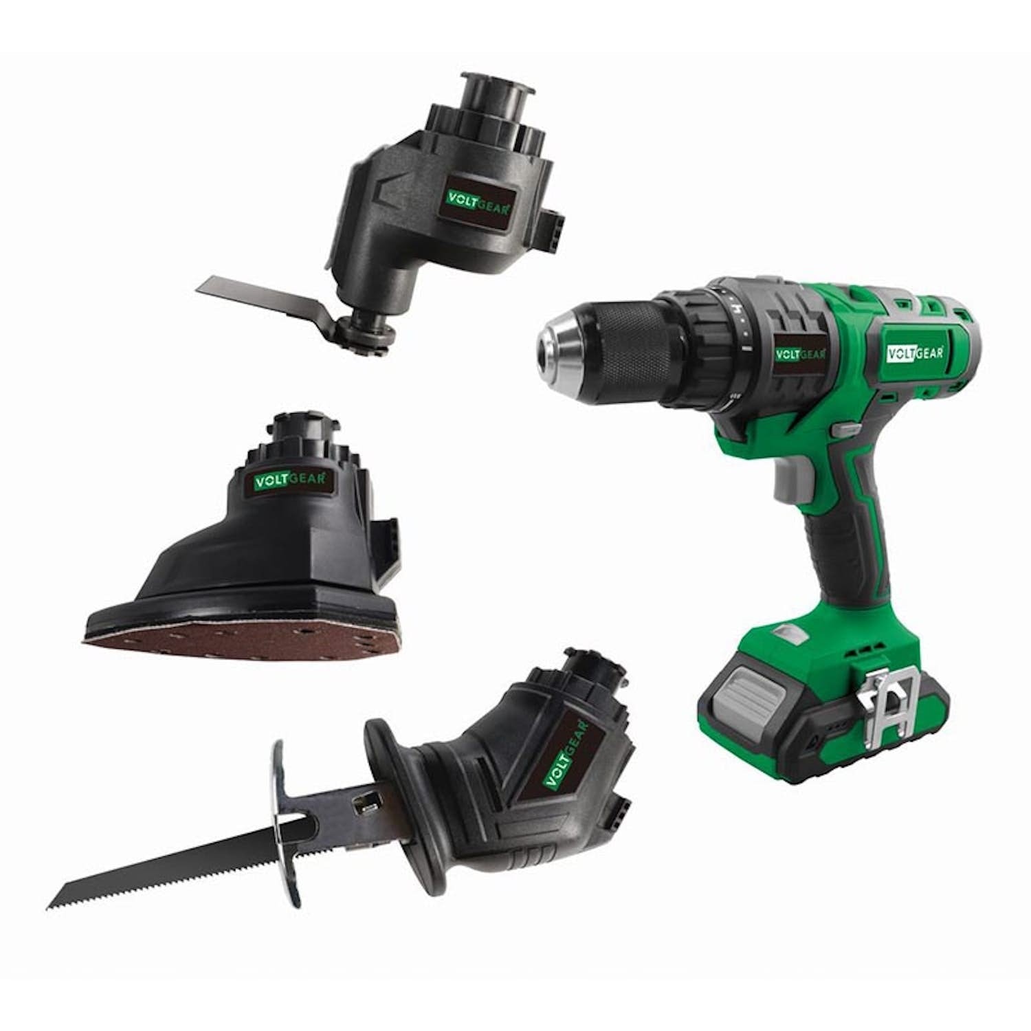 Voltgear Plus 20V 4-i-1 værktøj med batteri og lader