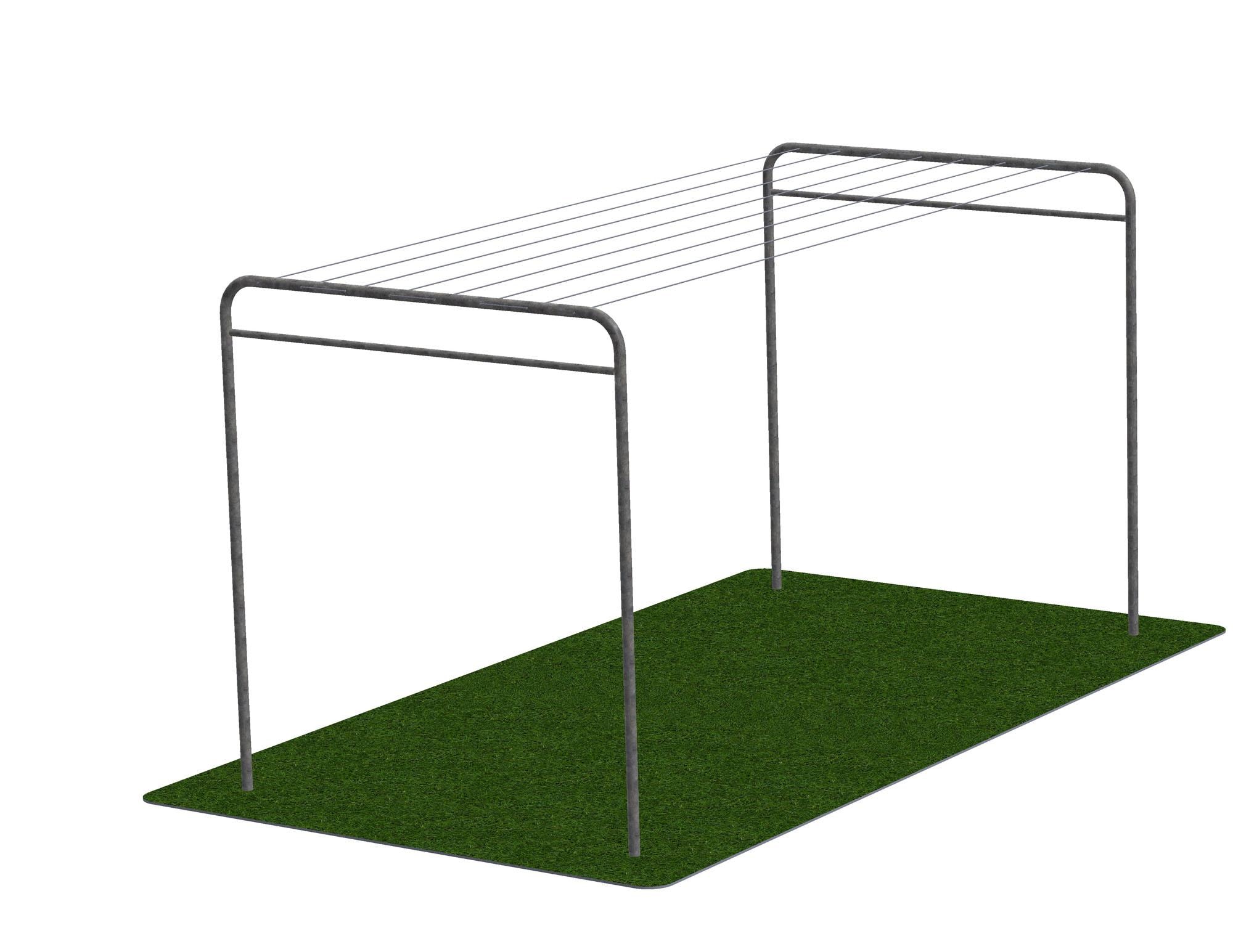 Varax 188 tørrestativ pulverlakeret grå 190 x 186 cm