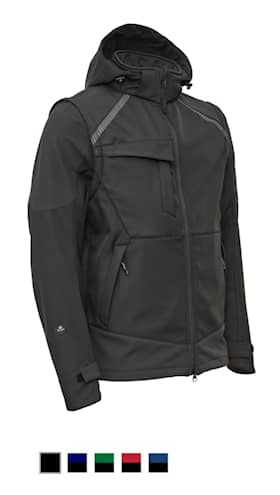 Elka Working Xtreme softshell jakke med hætte marine/sort str. L
