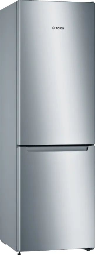 Bosch Serie 2 køle-/fryseskab stållook NoFrost 216L+89L KGN36NLEA