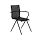 Venture Design Alina stol med armlæn sort alu/sort tekstil