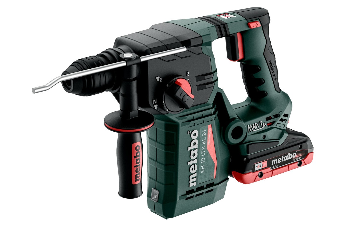 Metabo borehammer KH 18 LTX BL 24 med 2x4Ah batterier og lader
