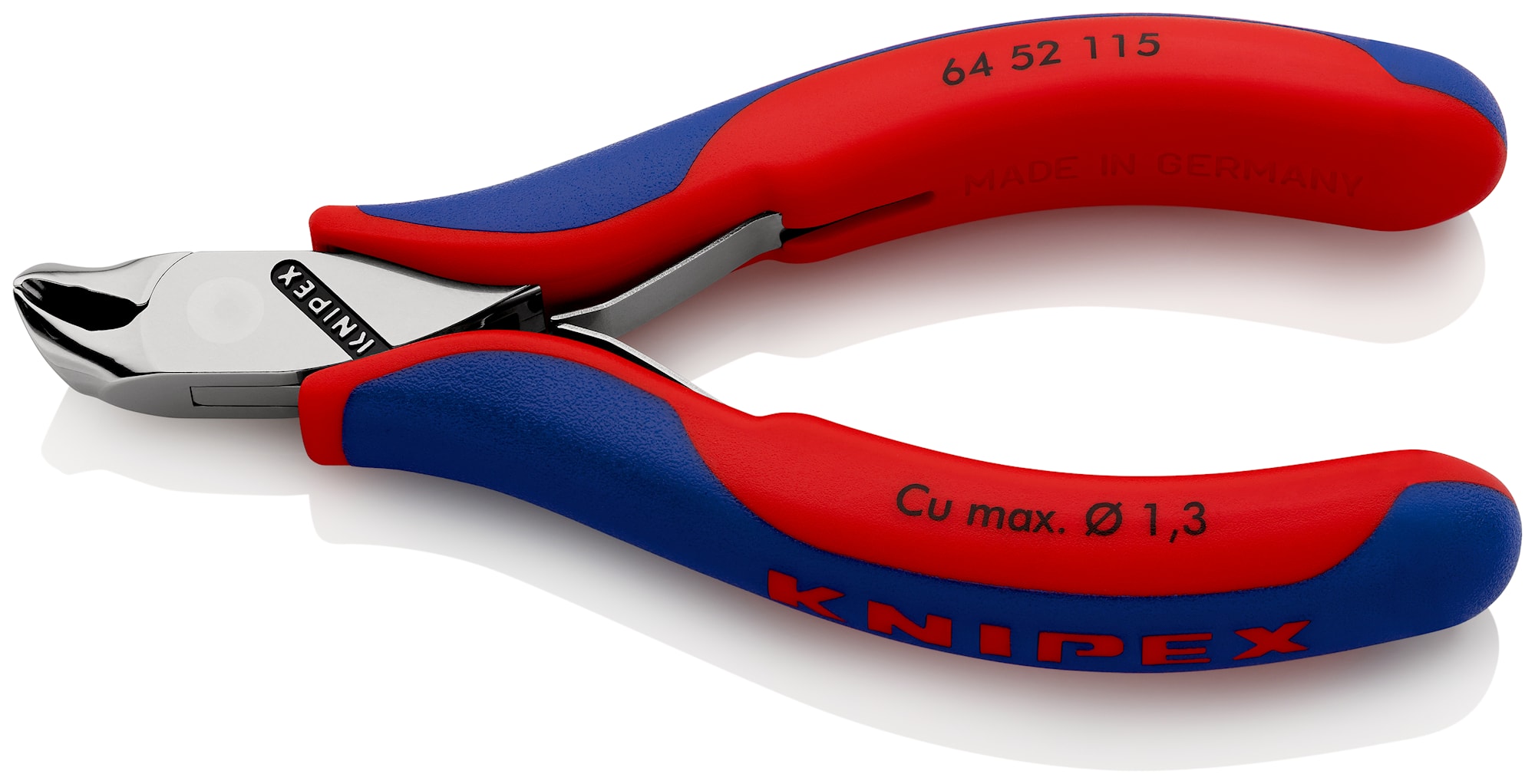 Knipex elektronik-forbidetang flad vinklet med flerkomponent greb 115 mm