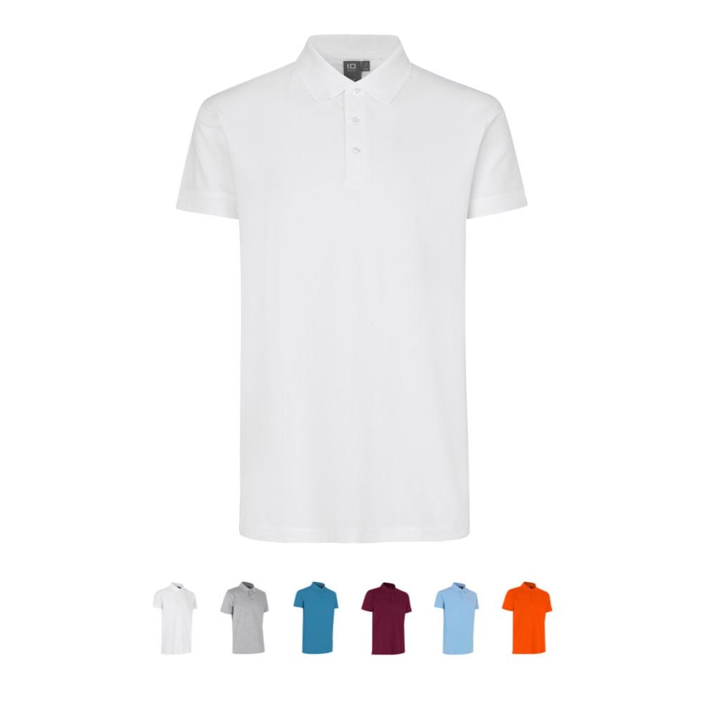 ID poloshirt stretch sort str. 6XL
