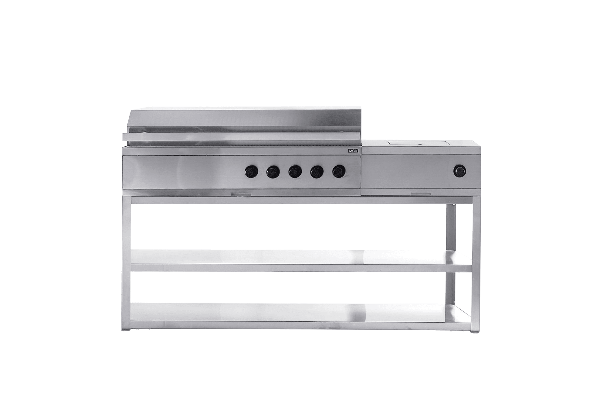 Myoutdoorkitchen Nordic Line fritstående gasgrill 5 brændere/sidebrænder rustfri