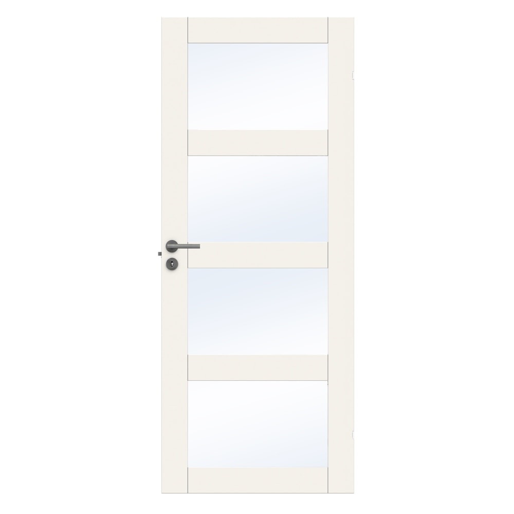 Swedoor Clever-Line Purity GW04L fyldningsdør 40 mm med glas massiv hvid