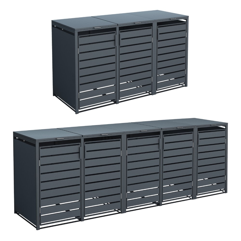 Westmann skraldeskjul antracit 5 x 240L