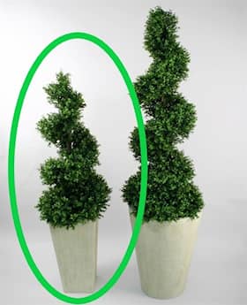Silkeplanter kunstig buksbom spiral H130 cm