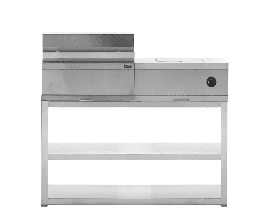 Myoutdoorkitchen Nordic Line fritstående kulgrill med sidebrænder rustfri