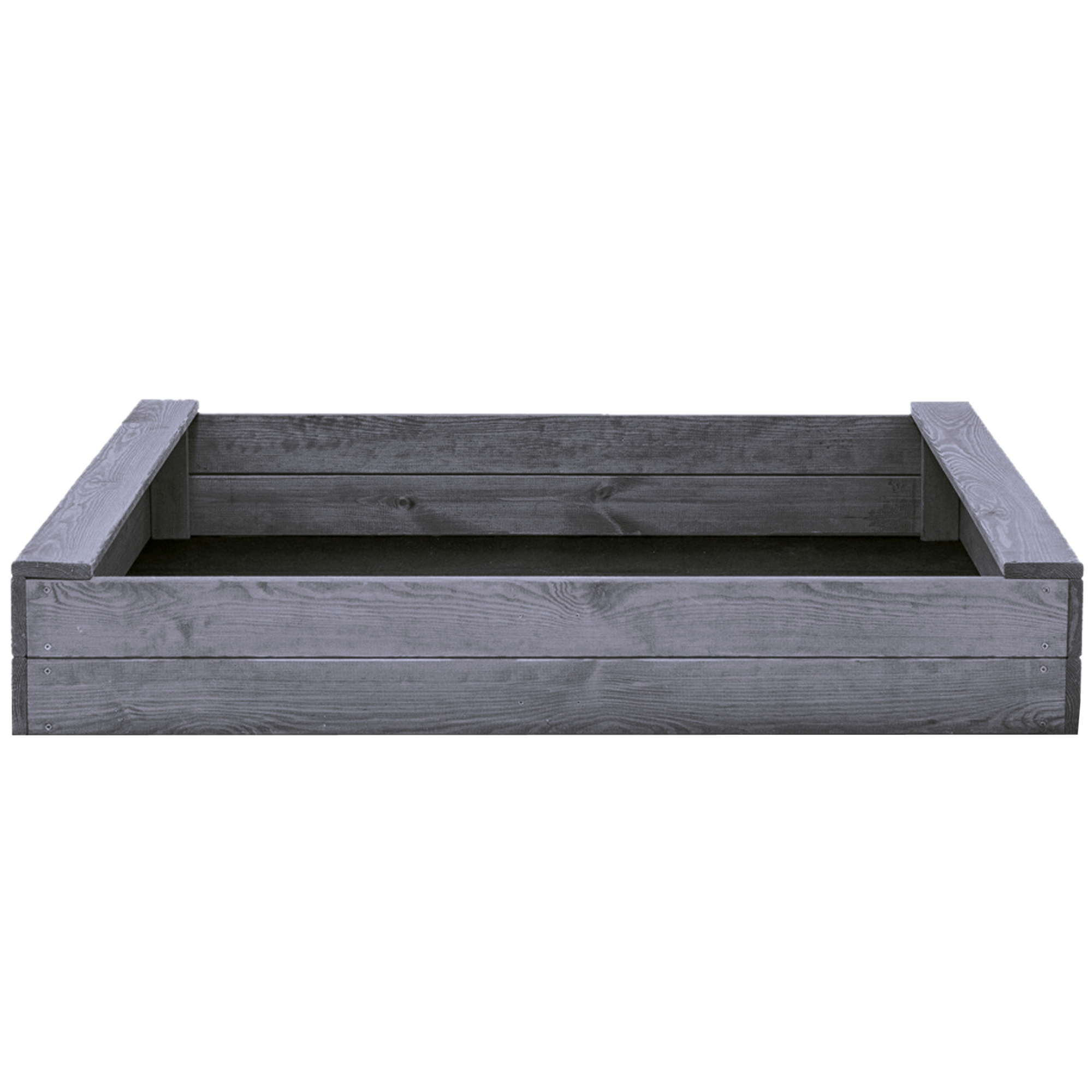 Nordic Play Slim sandkasse i grundmalet grå 120 x 120 cm