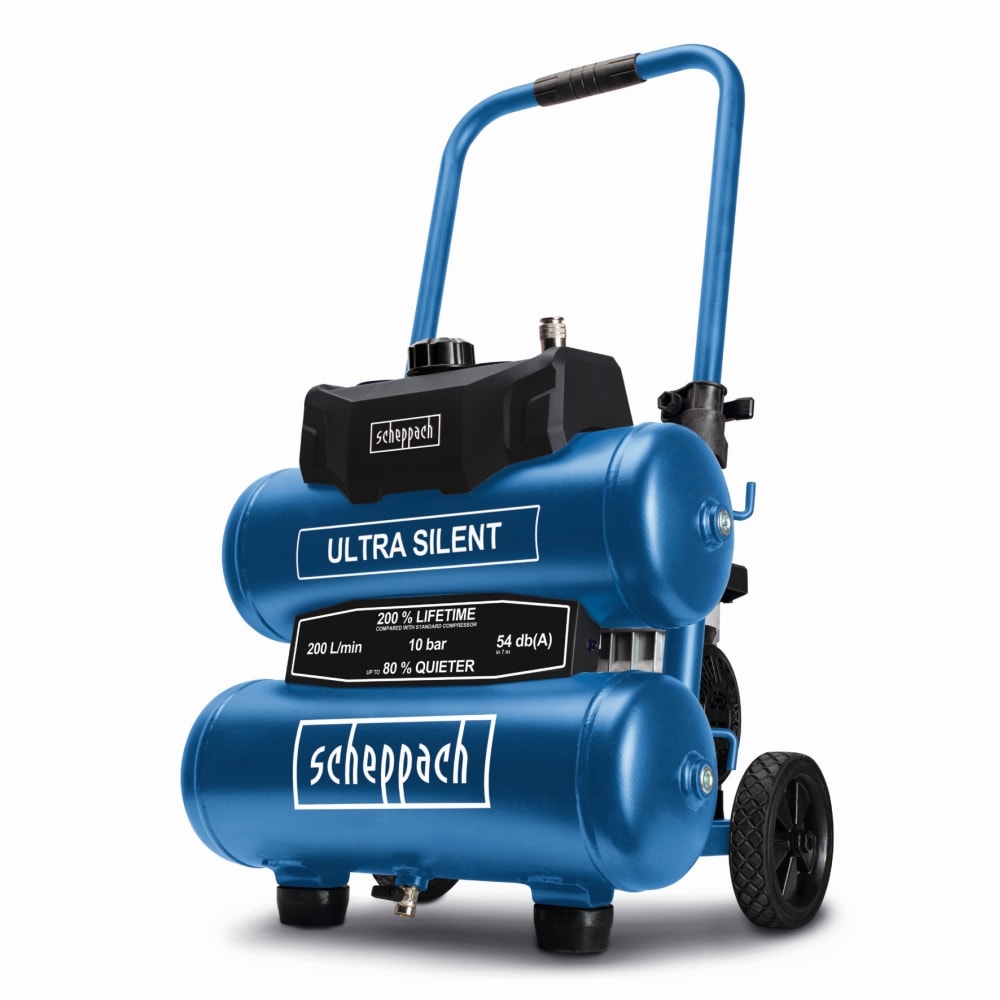 Scheppach HC20Si Twin kompressor 20L 10 bar 750W