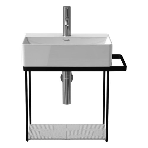 Duravit DuraSquare metalkonsol i mat sort, væghængt 51,6 x 33,3 cm