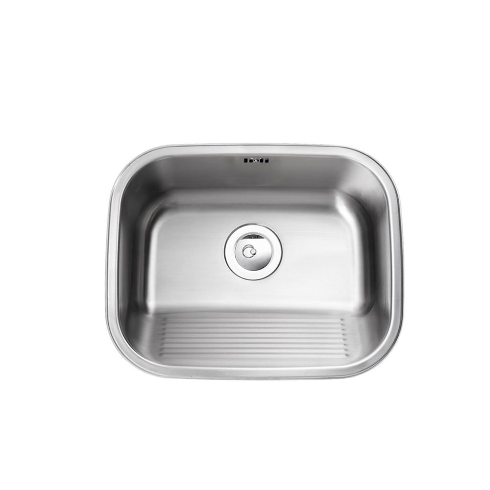 Juvel Tempra vaskekar i stål til bordmontering med prop og overløb 550 x 450 mm