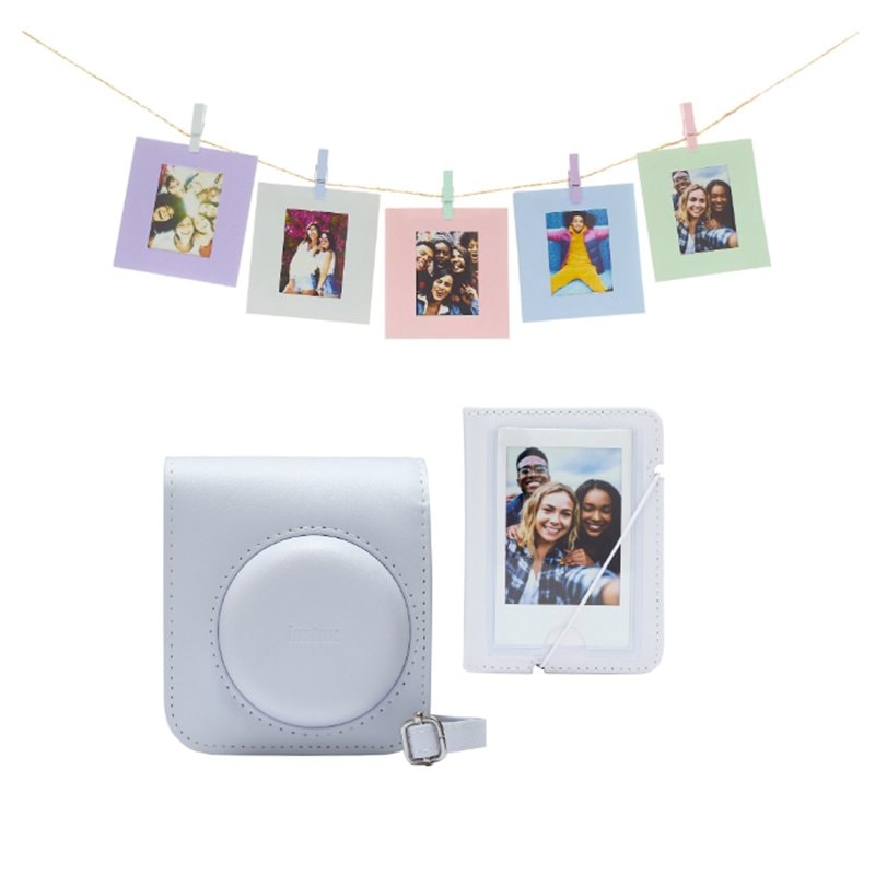 Instax Mini 12 Accesory Kit Clay White tilbehørssæt