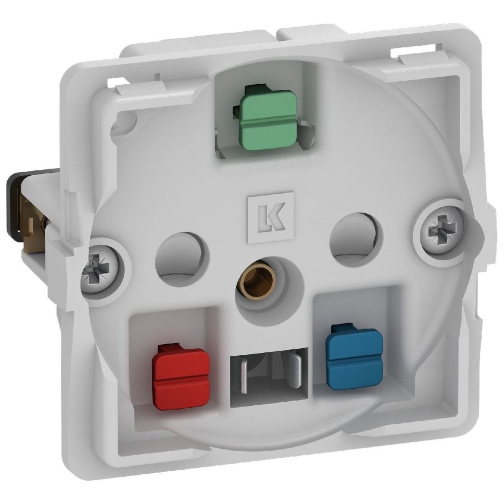 LK Fuga stikkontakt uden afdækning 2-pol med jord 1 modul