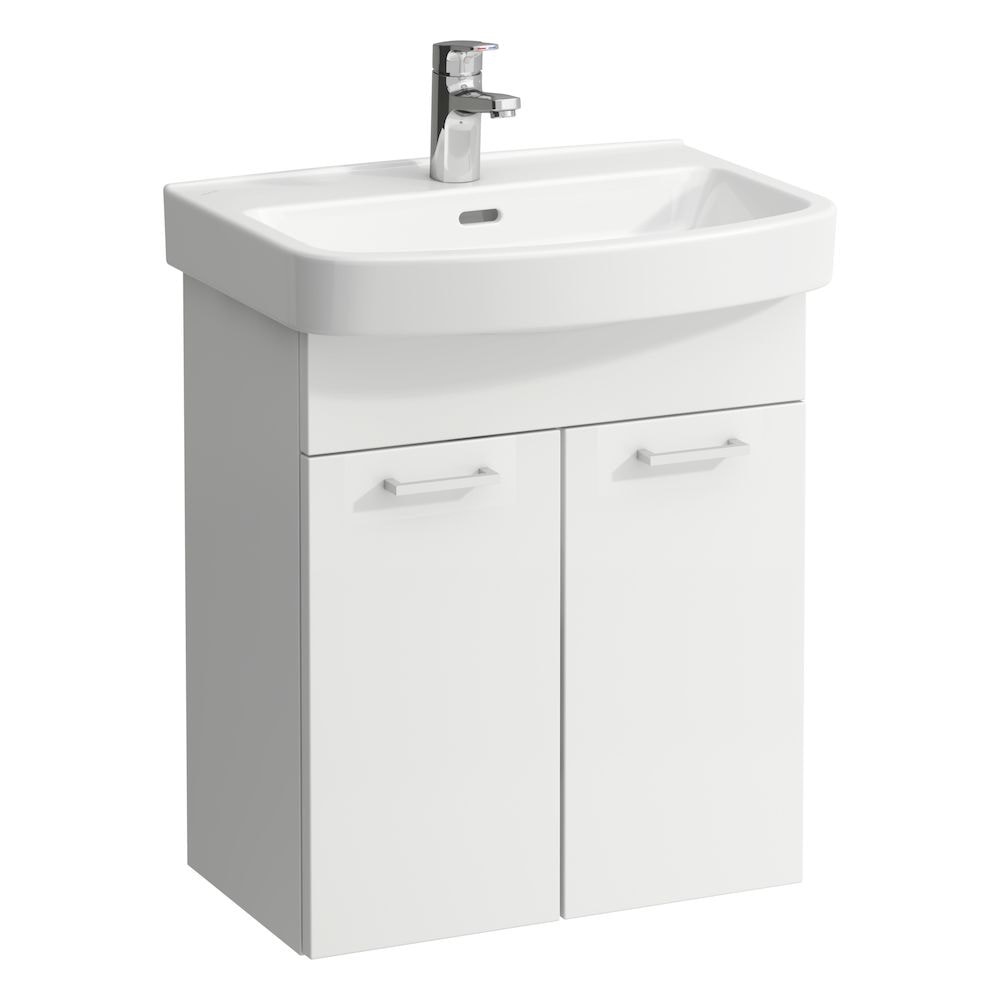 Laufen Kompas møbelpakke med 2 låger inkl. håndvask hvid 56 cm