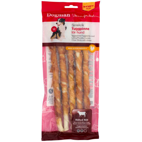 Tyggepinde m/kylling 5-pak