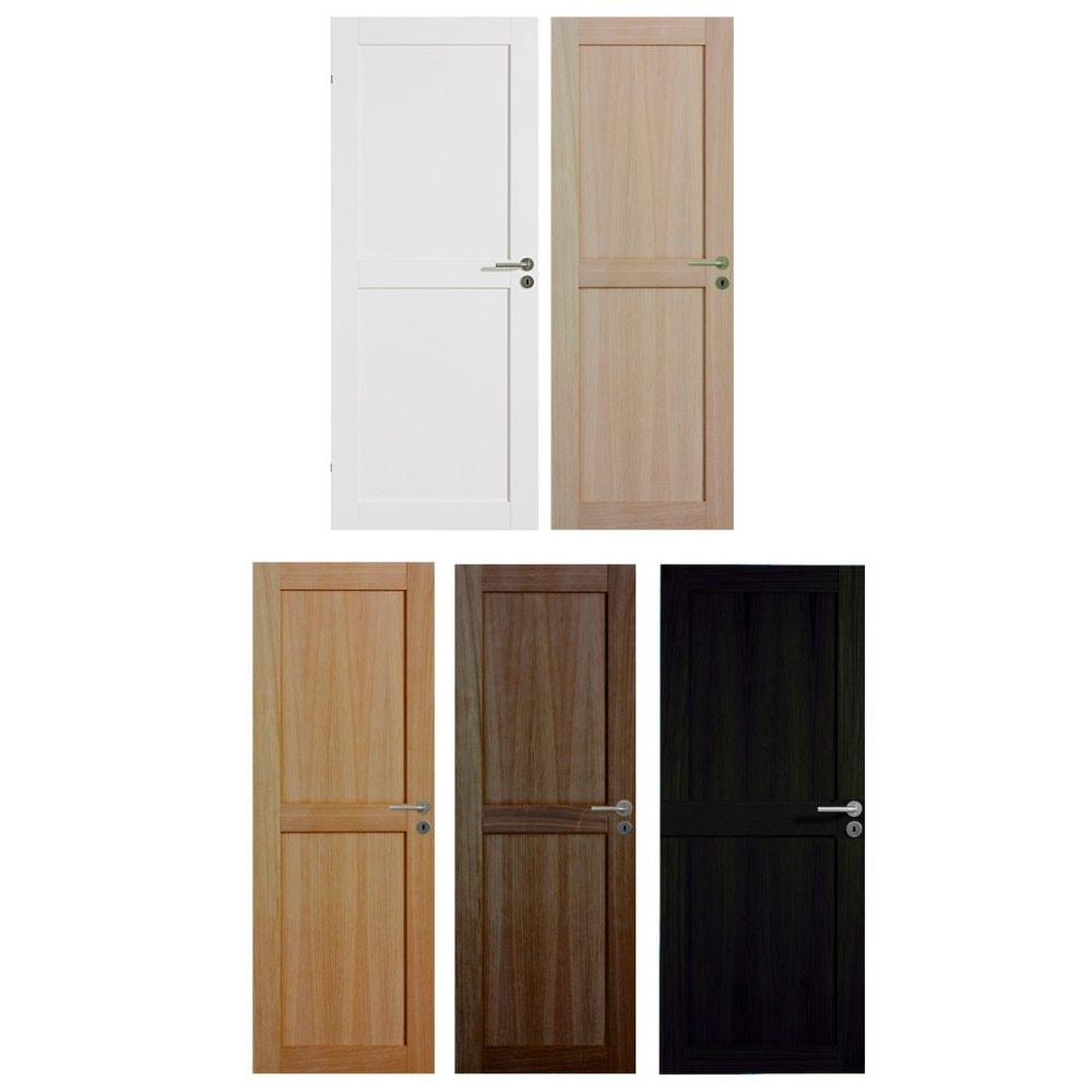 Swedoor Unique 02L, 40 mm massiv glat Fyldingsdør SORT EG - 92,5x204 cm (10x21)