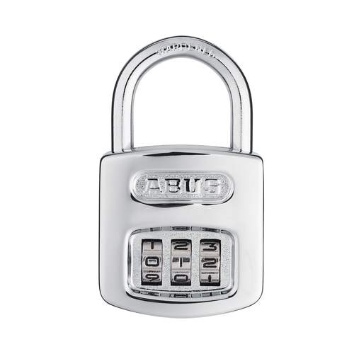 Abus hængelås krom med kodelås 40 mm. med 3 cifre