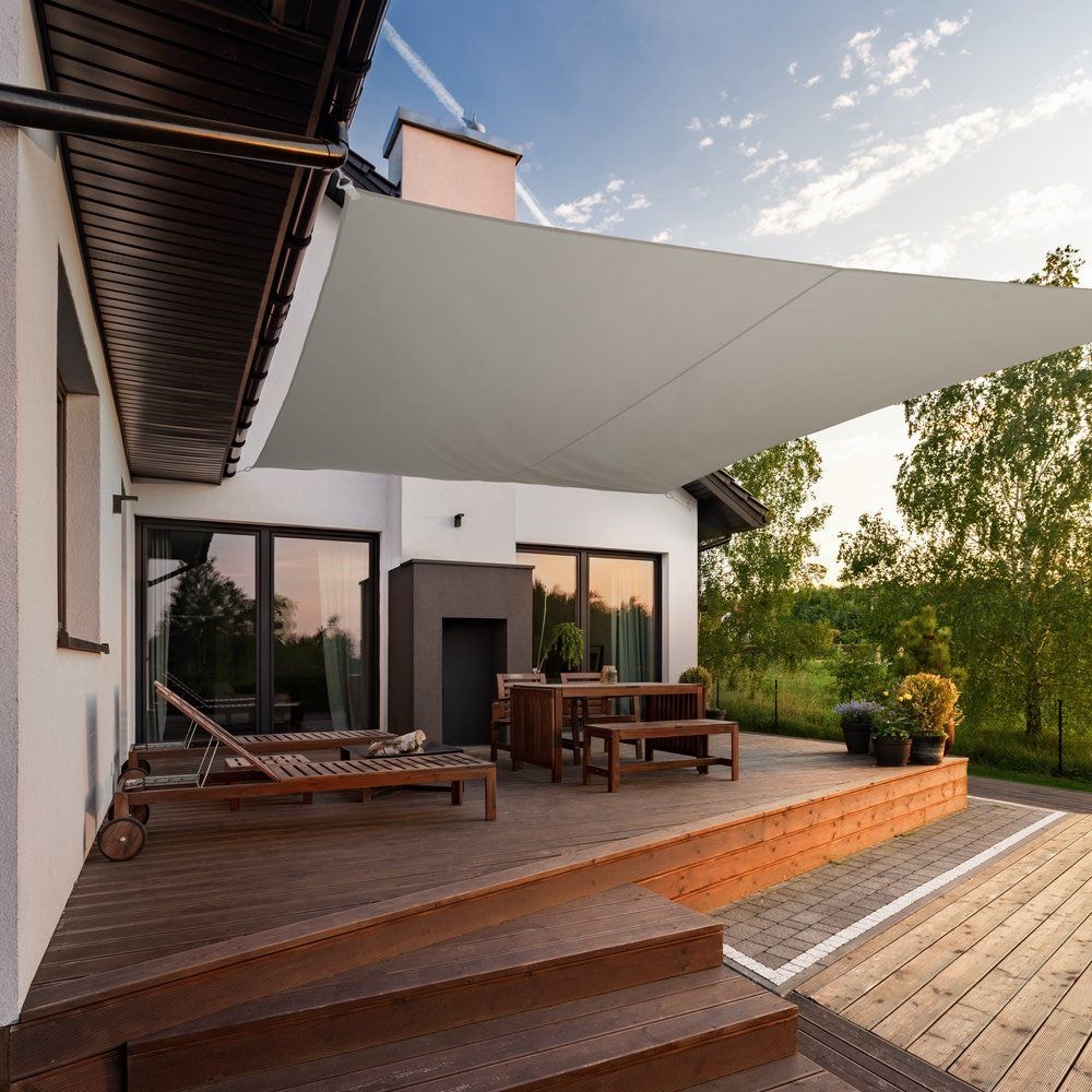 4Living solsejl grå 4 x 6 m