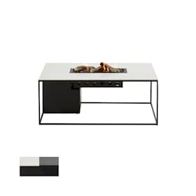 Cosi Cosidesign Line bålbord i sort/sort bordplade marmoreffekt 120 x 80 x 47 cm