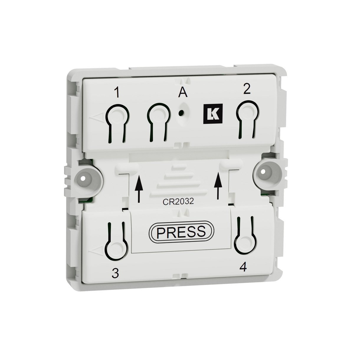 LK Fuga Wiser trådløs batteritryk 4 slutte uden afdækning