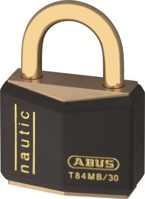 Abus hængelås Nautic sort 30 mm. 3 stk. enslukkende
