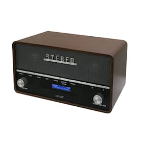 Denver DAB-36 DAB+ retro radio med bluetooth, FM, AUX, ur og alarm