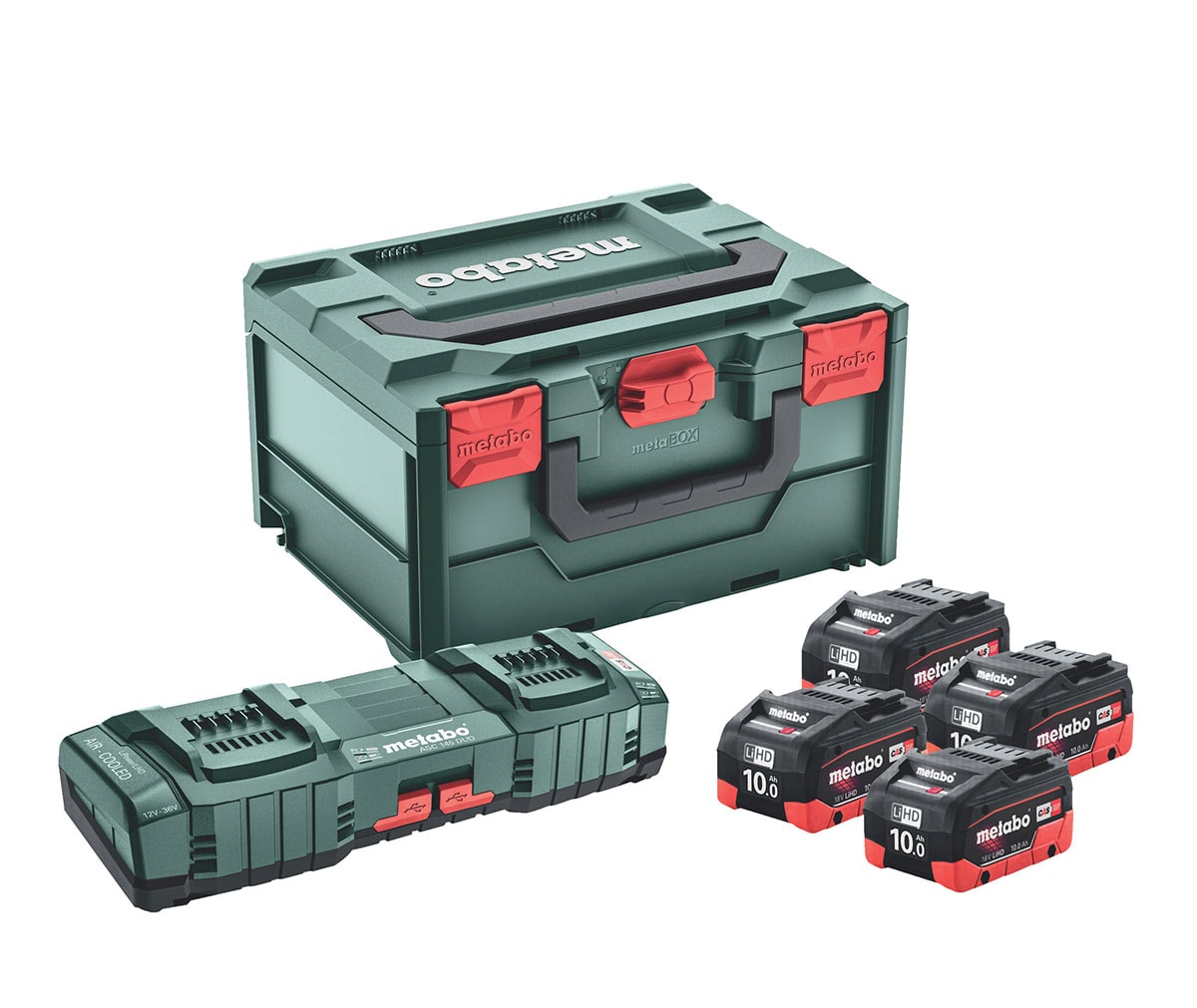 Basis-sæt 4 x LiHD 10 Ah + ASC 145 Duo + metaBOX