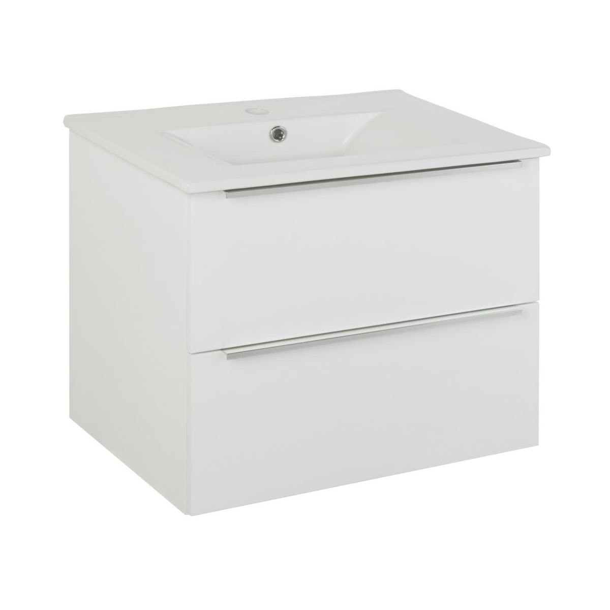 Milobad Aurum badmiljø hvid højglans 2 skuffer 80 cm