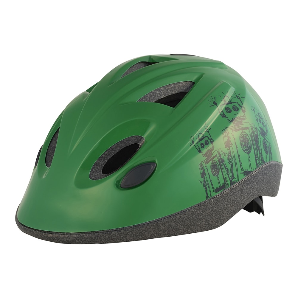 Urban Kids Green Robots cykelhjelm str. 47-53 cm