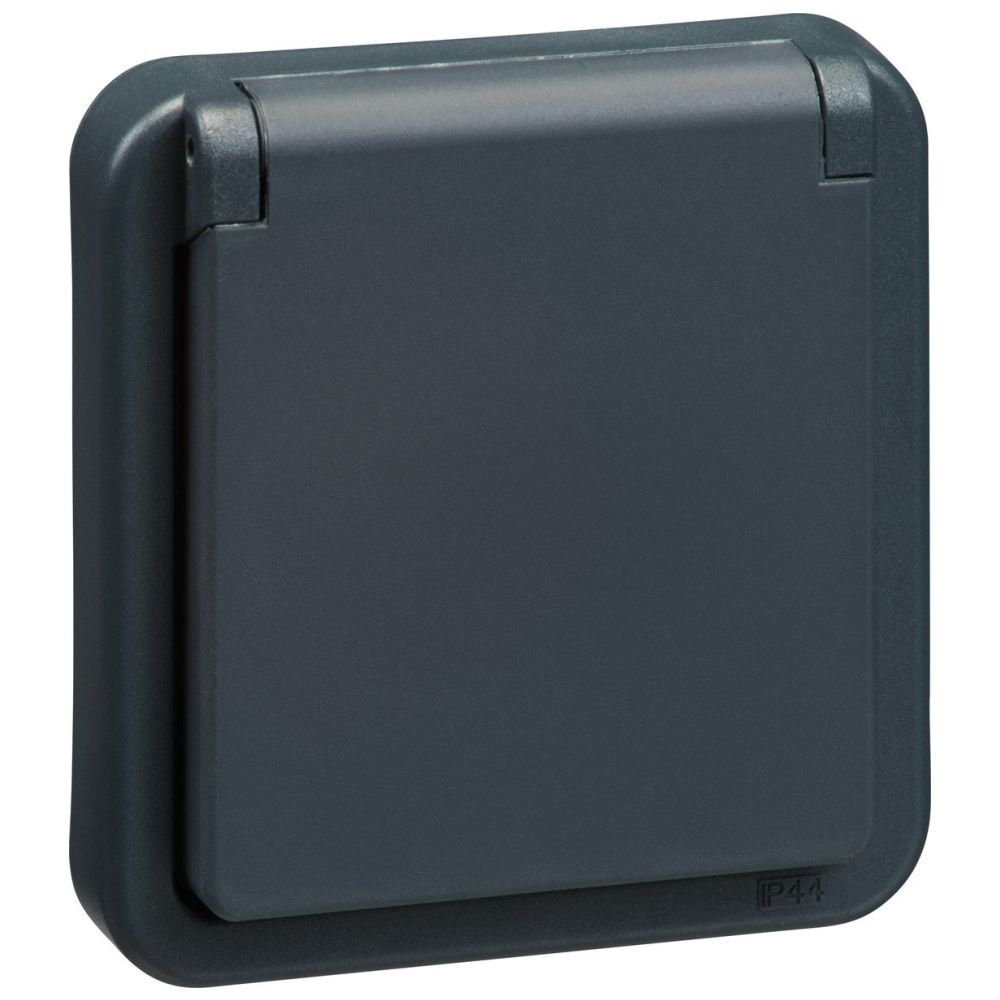 LK Opus 74 stikkontakt antracitgrå 2-pol med jord