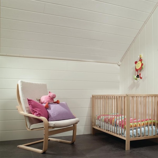 Huntonit Panelboard hvid penselmalet 11 x 180 x 2400 mm pk. à 1,73 m2