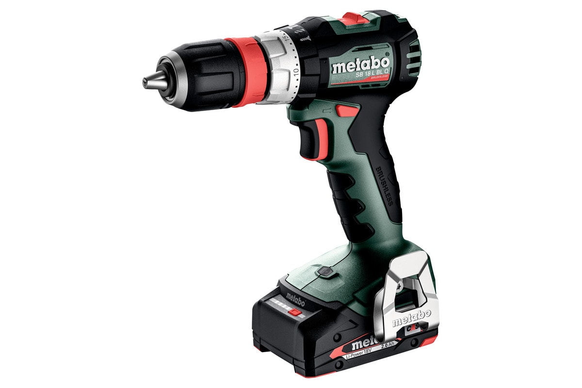 Metabo slagboremaskine SB 18 L BL Q med 2x2Ah batterier og lader