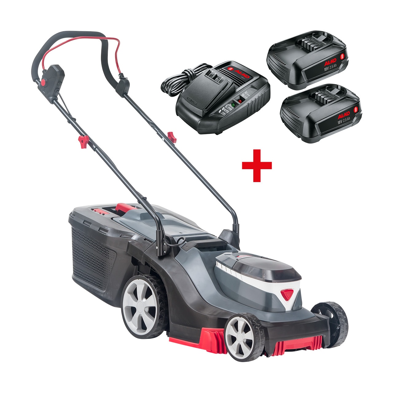 ALKO 3.22 Li Easy plæneklipper 18V 2 x 2,5 Ah batteri og lader, Bosch kompatibel